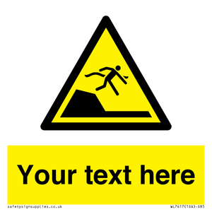 Custom Warning sudden drop in swimming or leisure pools